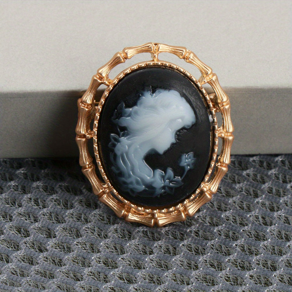 Women's Classic Gold Tone Brooch Pin for Formal Wear