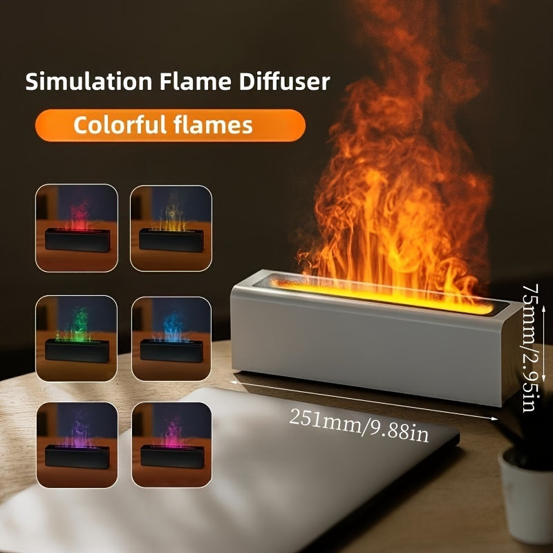 Unisex 150ml USB Aromatherapy Diffuser with Flame Effect and Timer