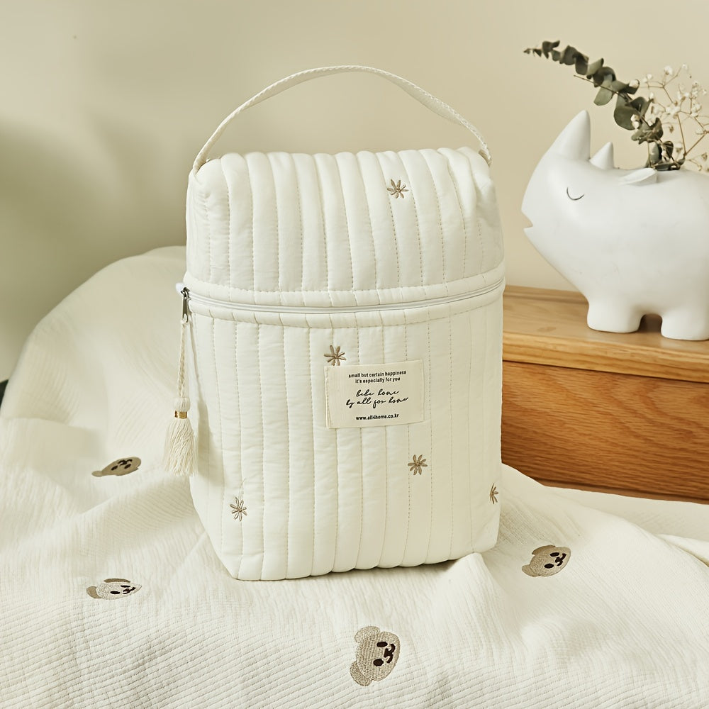 Сумка для подгузников, сумка для мамы, сумка для хранения подгузников с вышивкой, висячая сумка для коляски, портативная сумка для хранения подгузников