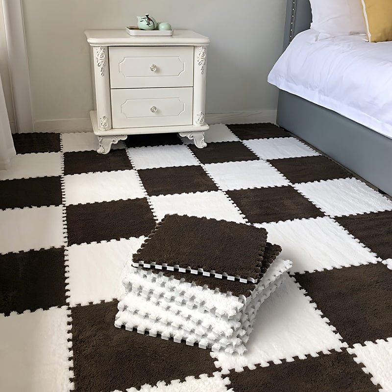 Interlocking Foam Floor Mat Set 5-30 Pieces Anti-Slip Plush Carpet Seat Rug