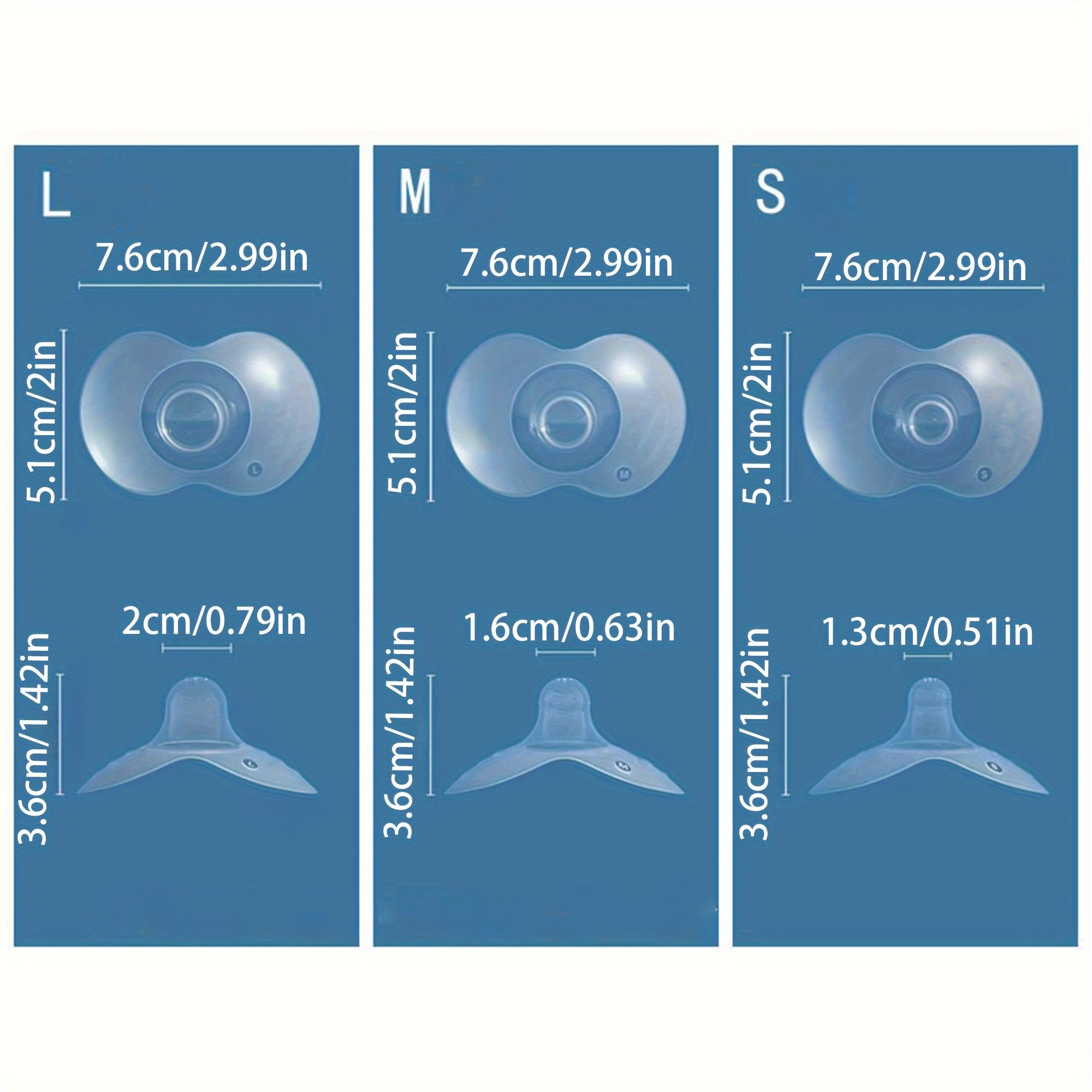 Escudo de pezón de silicona para mujeres, protección para morder durante la lactancia, tres tamaños