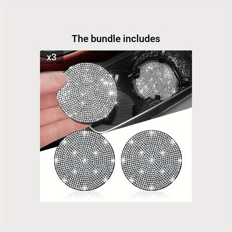 Подстаканники для автомобиля Bling Car Cup Holder Coasters 6.99 см противоскользящие, ударопрочные для транспортных средств