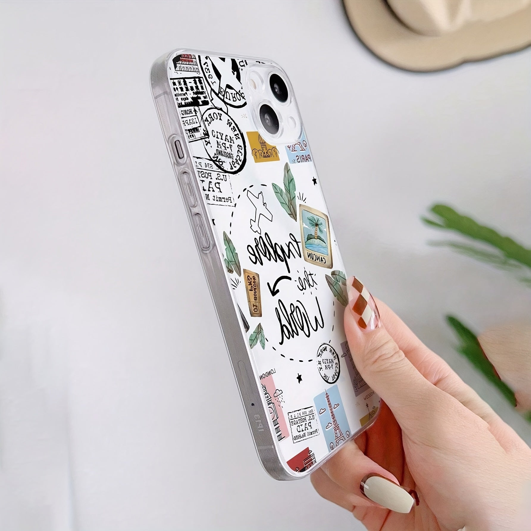 Ударопрочный чехол для телефона с гавайским узором для различных моделей Apple, включая 16PROMAX, 16PLUS, 16PRO, 16, 15PROMAX, 15PLUS, 15PRO, 15, 14PROMAX, 14PLUS, 14PRO, 14, 13PROMAX, 13PRO, 13