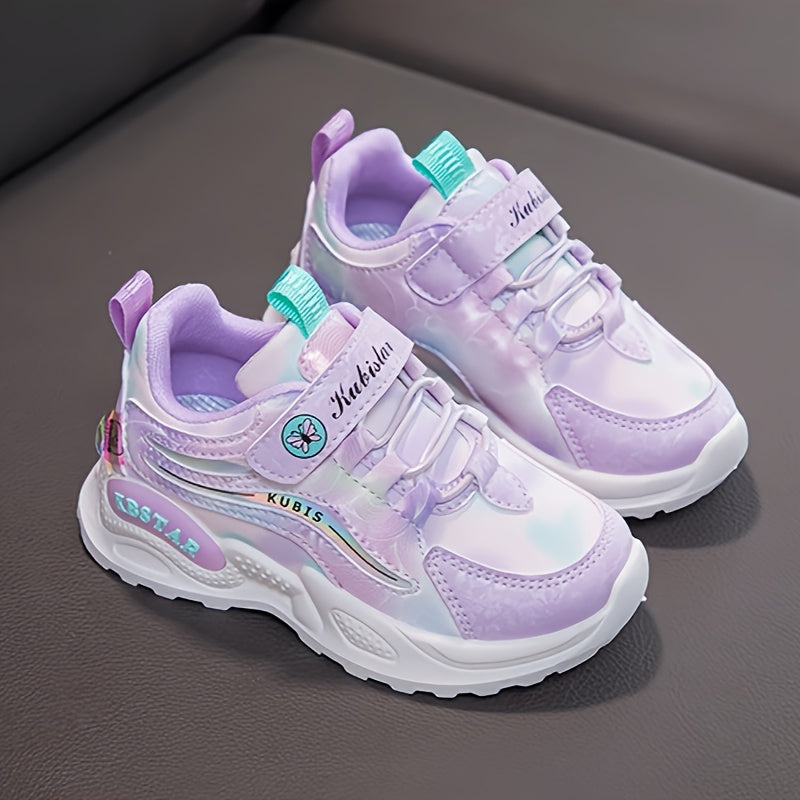 Girls' Casual Chunky Sneakers for Kids Non-Slip Lightweight Breathable Stripes Low Top