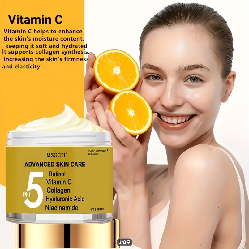 Crema facial antiedad unisex con retinol, ácido hialurónico, colágeno, vitamina C y niacinamida, hidratante