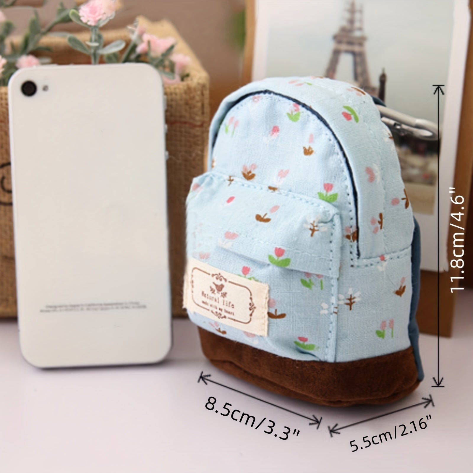 Mini Backpack Key Chain Wallet Small Purse for Keys and Coins