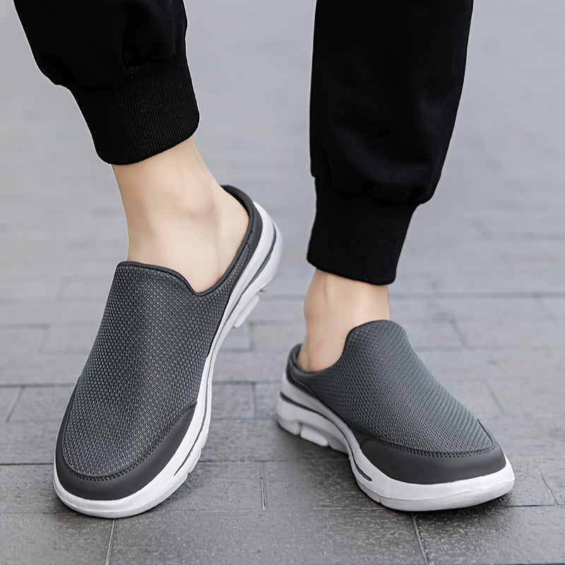 Mules de malla para hombre sin cordones para uso en interiores y exteriores, verano, casual, para caminar