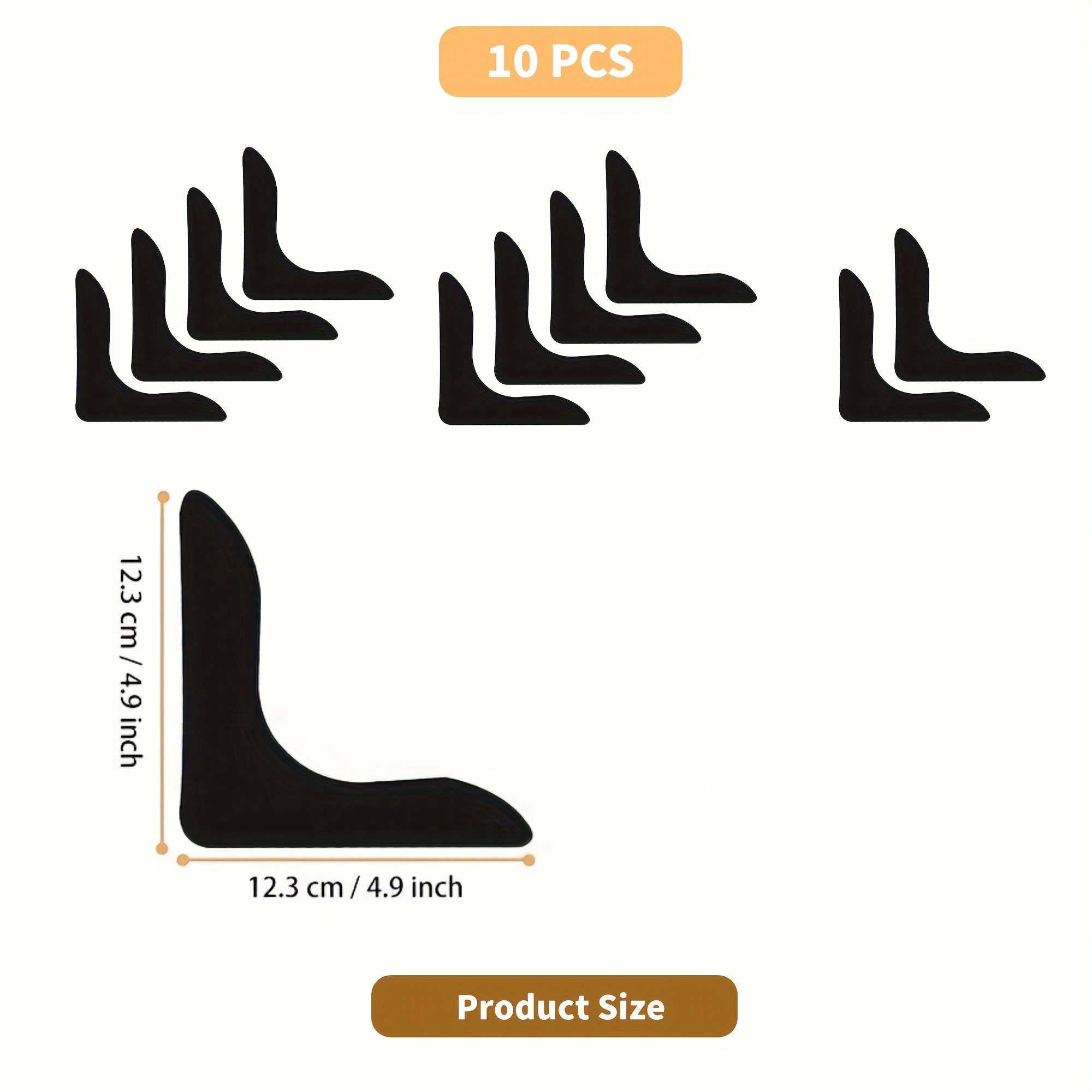 10 ta qayta ishlatiladigan gilam ushlagichlar to'plami, sirpanishga qarshi texnologiya - yog'och va plitka polida maydon gilamlarini mustahkamlash uchun kuchli yopishqoq, iz qoldirmaydi.