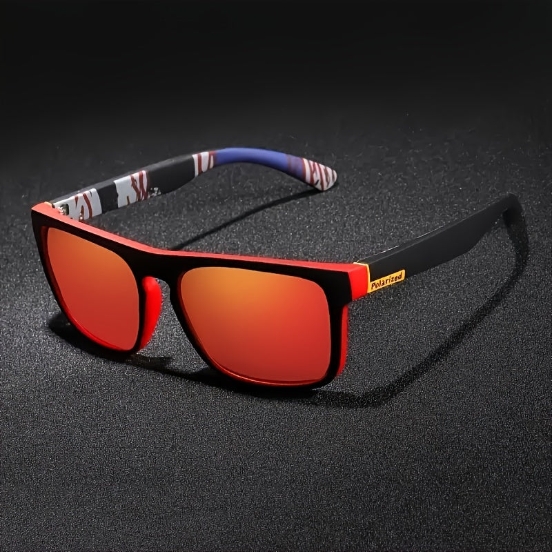 Square Polarized Sunglasses for Men and Women 2-Pack Plastic Frame Outdoor Travel