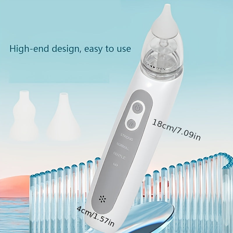 Limpiador nasal eléctrico portátil con 3 cabezales de repuesto, recargable por USB, luces de música para hogar y viaje