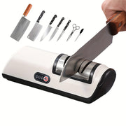 Electric Knife Sharpener USB Rechargeable Fast Automatic Kitchen Knife Sharpener Multifunctional