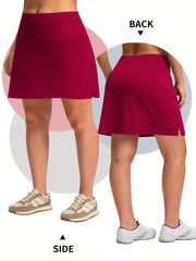 Falda de mujer de talla grande de cintura alta en línea A con elastano, ropa casual para la oficina