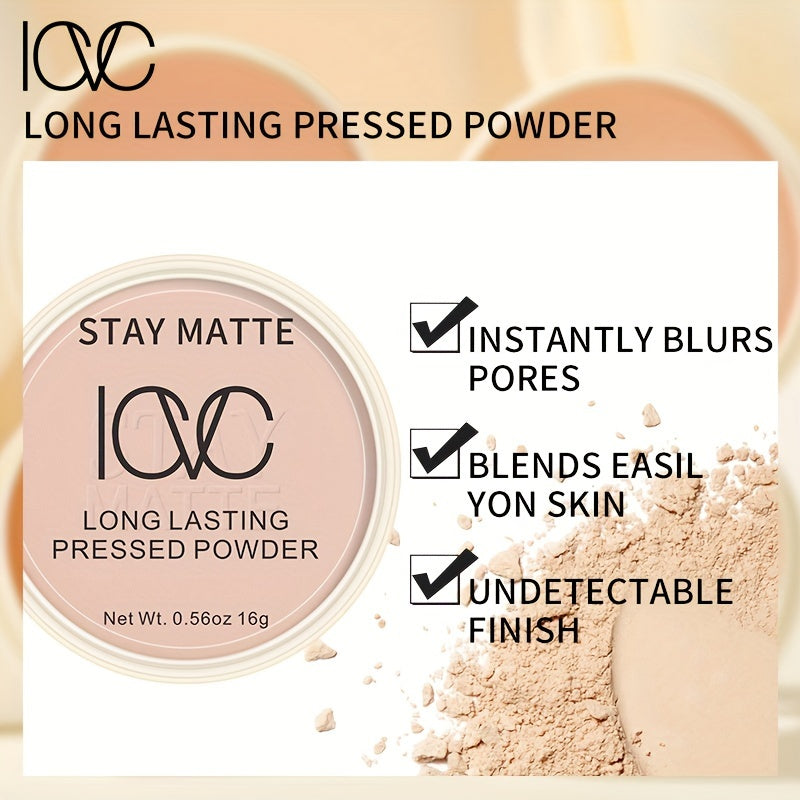 Women Waterproof Oil-Control Setting Powder Compact Brightens Skin