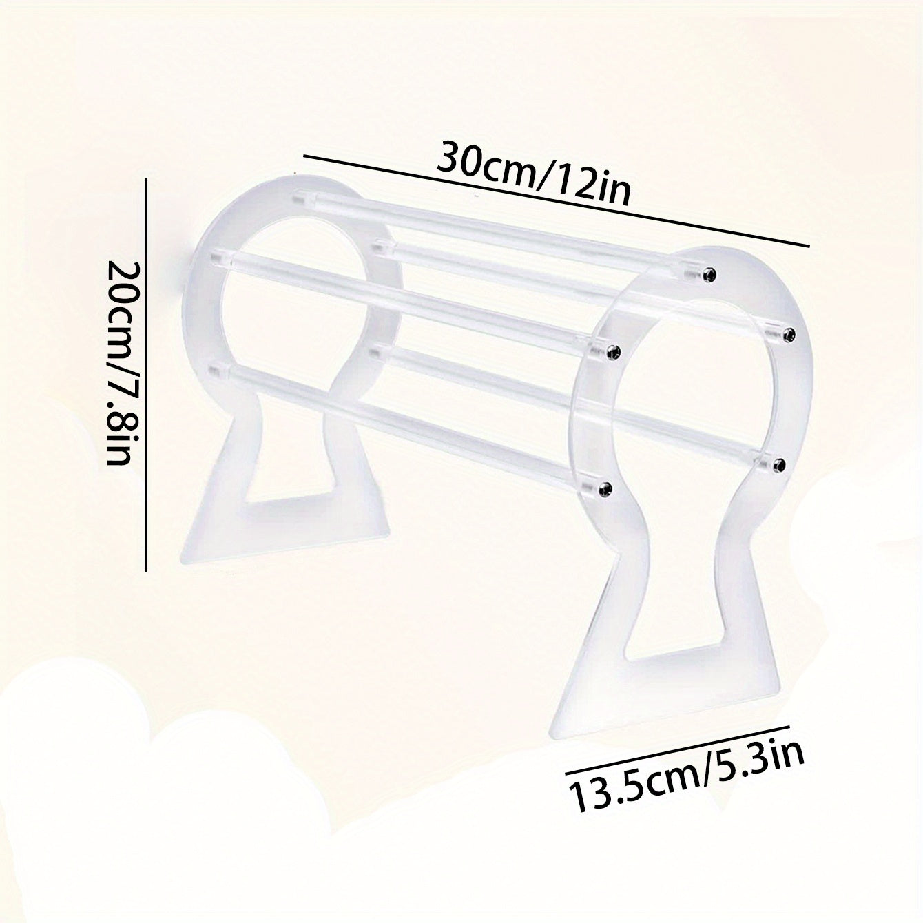 Дисплей-стенд для головных уборов из акрила с ящиком для хранения, с царапинозащитным дизайном