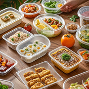 Set of 10 Stackable BPA-Free Food Storage Containers with Lids for Cereal Fruits Meat