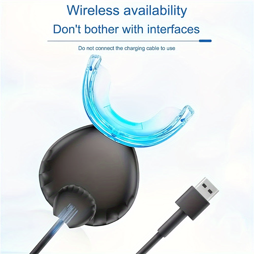 Kit de limpieza dental para el hogar con luz LED, guía de sombra, acelerador, recargable por USB