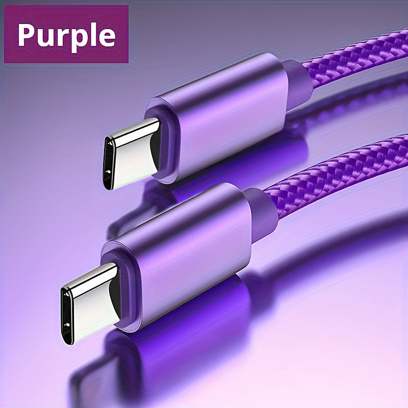 60W нейлоновый USB C кабель для зарядки и быстрой передачи данных для iPhone, Samsung, Xiaomi
