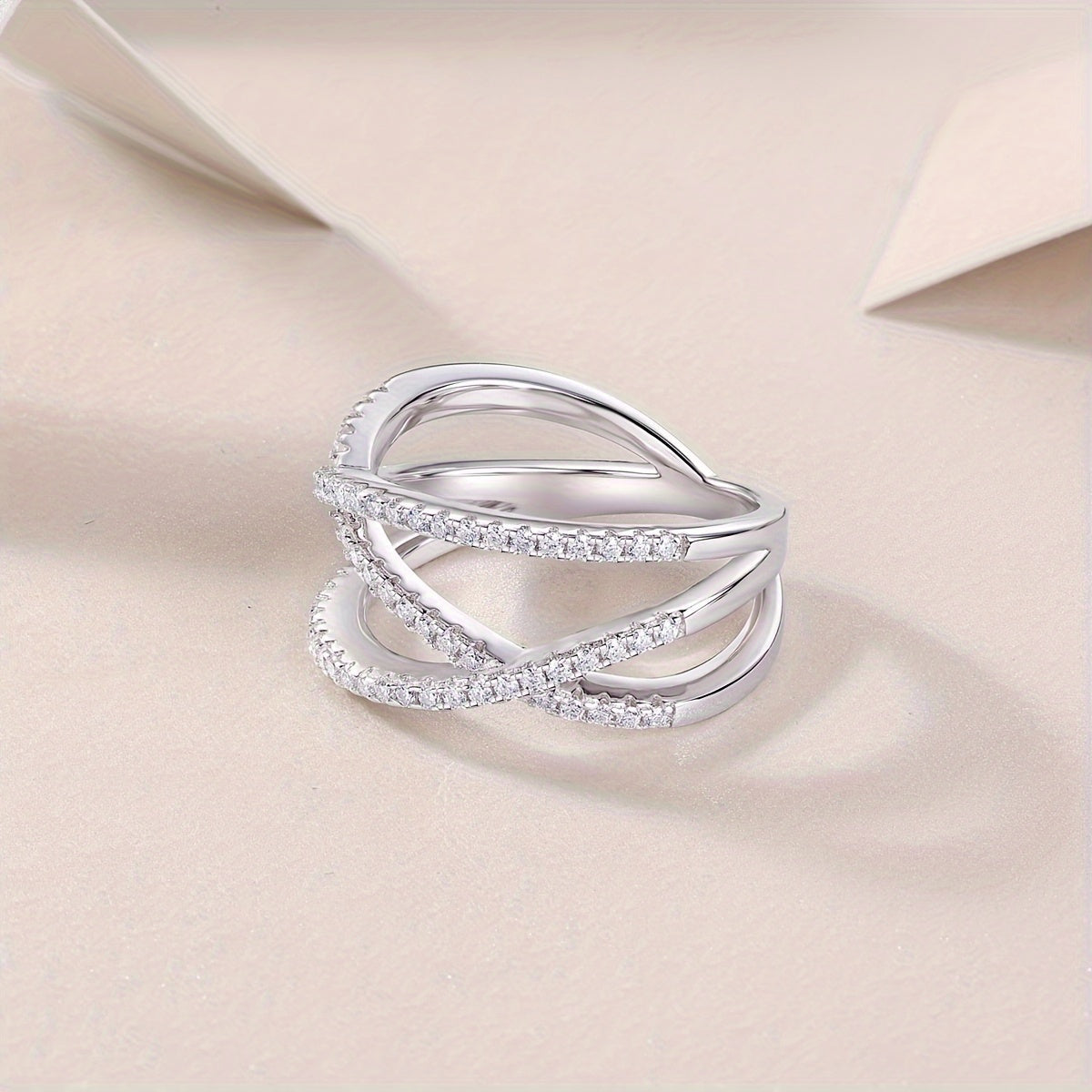 Sterling Silver Moissanite Engagement Ring with Multi-Layer Halo for Special Occasions