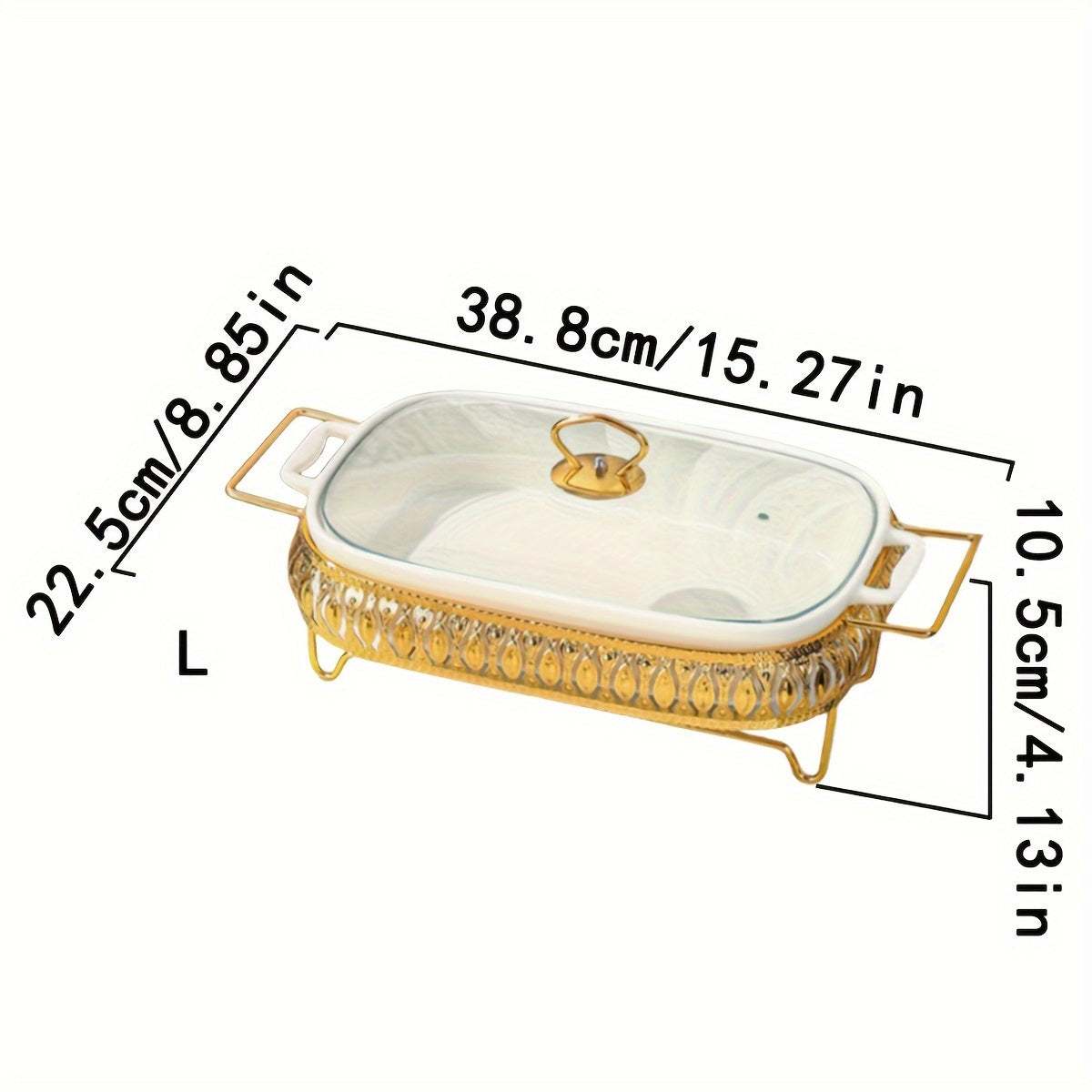 Ceramic Serving Platter with Lid for Soup Sandwiches and More