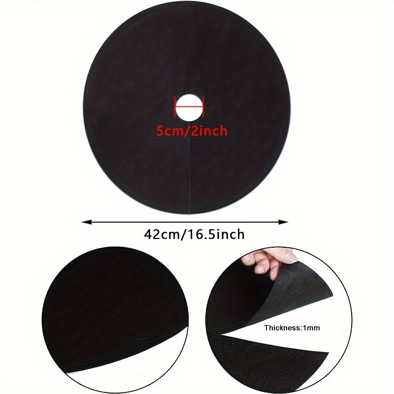 8pcs Black Non-Woven Tree Cover Rings Thick Weed Barrier for Gardening