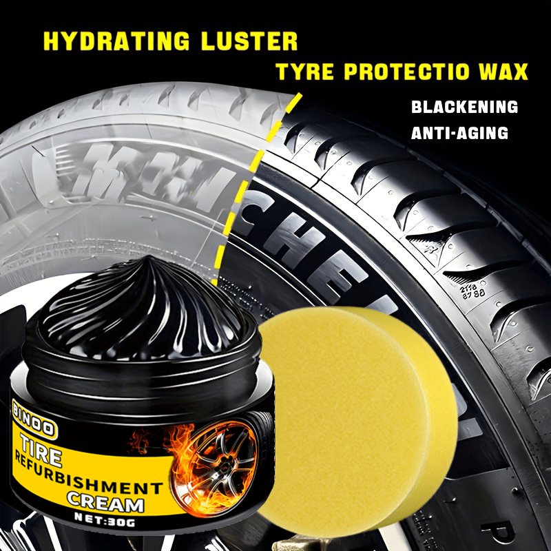 Black Tire Shine and Protection Wax for All Vehicles Long-Lasting Gloss