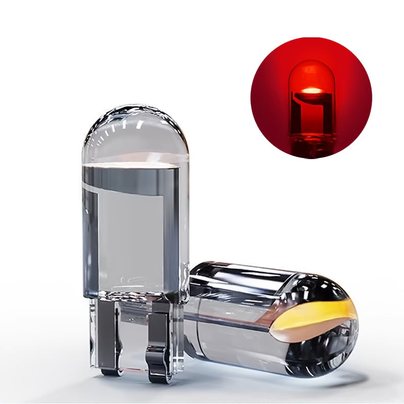 10pcs LED License Plate Bulbs 6000K COB Dome Lights Clear Acrylic