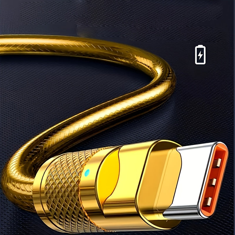 100W USB Type-C Fast Charging Cable with LED Indicator 100cm 150cm 198cm