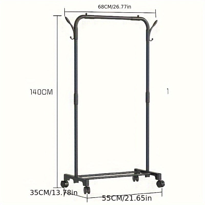 Multi-Tier Coat Rack with Shoe Storage Space-Saving Floor Organizer for Entryway and Bedroom