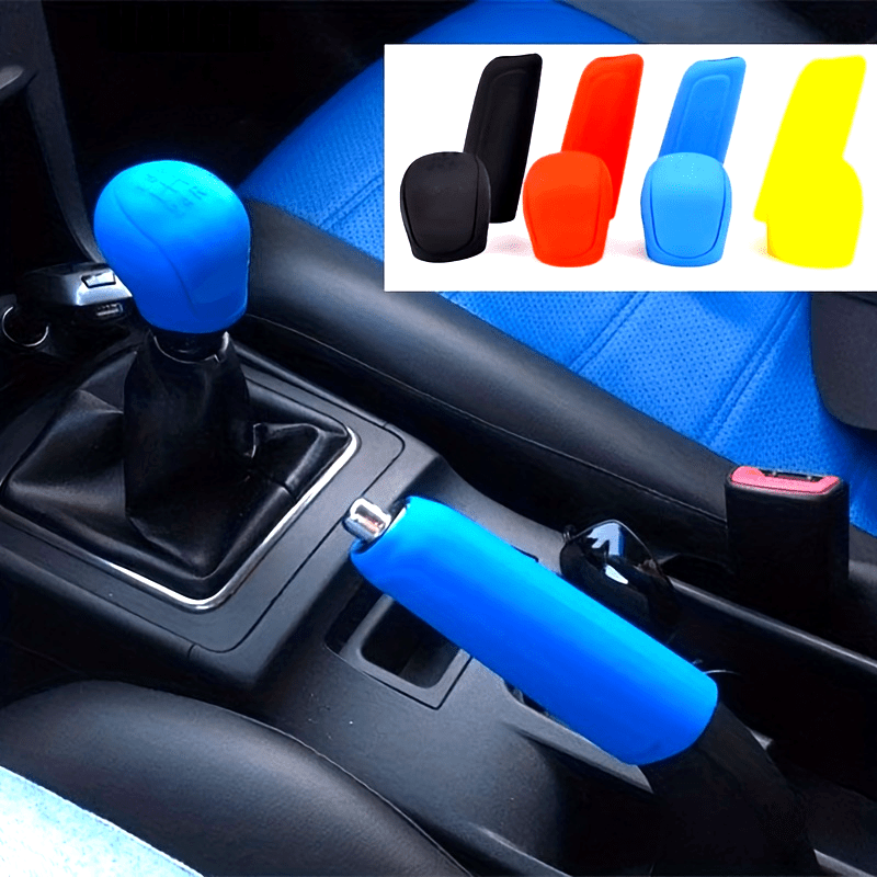 Avtomobillar uchun Universal Silikon Gear Shift Knob Cover va Handbrake Grip Seti