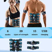 Массажный пояс с USB-зарядкой, 8 режимов и 29 уровней интенсивности. Интеллектуальное таймерное управление, подходит для домашнего массажа и является отличным подарком. Можно использовать по всему телу.