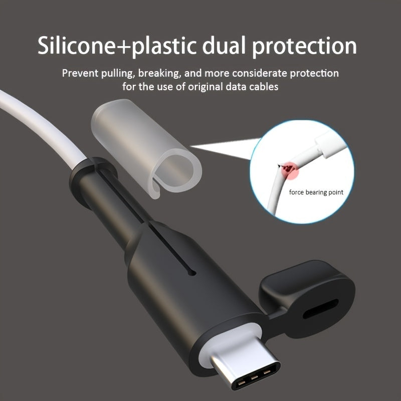 Silicone Cable Protector for Data Cables and Chargers Compatible with iPhone, Huawei, Oppo, Xiaomi, VIVO