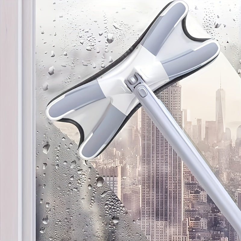 Butterfly Shaped Flat Mop Kit with Microfiber Pad and Reusable Cloths for Wet Dry Cleaning