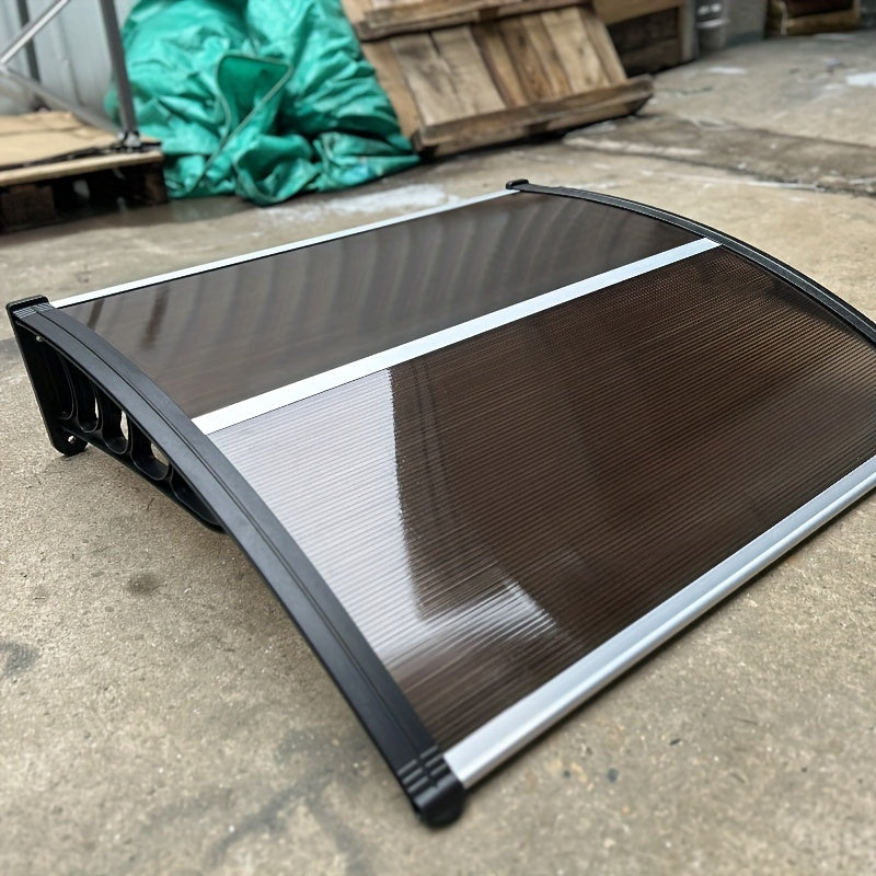 Sombrilla exterior marrón 76cm x 102cm a prueba de agua con protección UV para patio y jardín