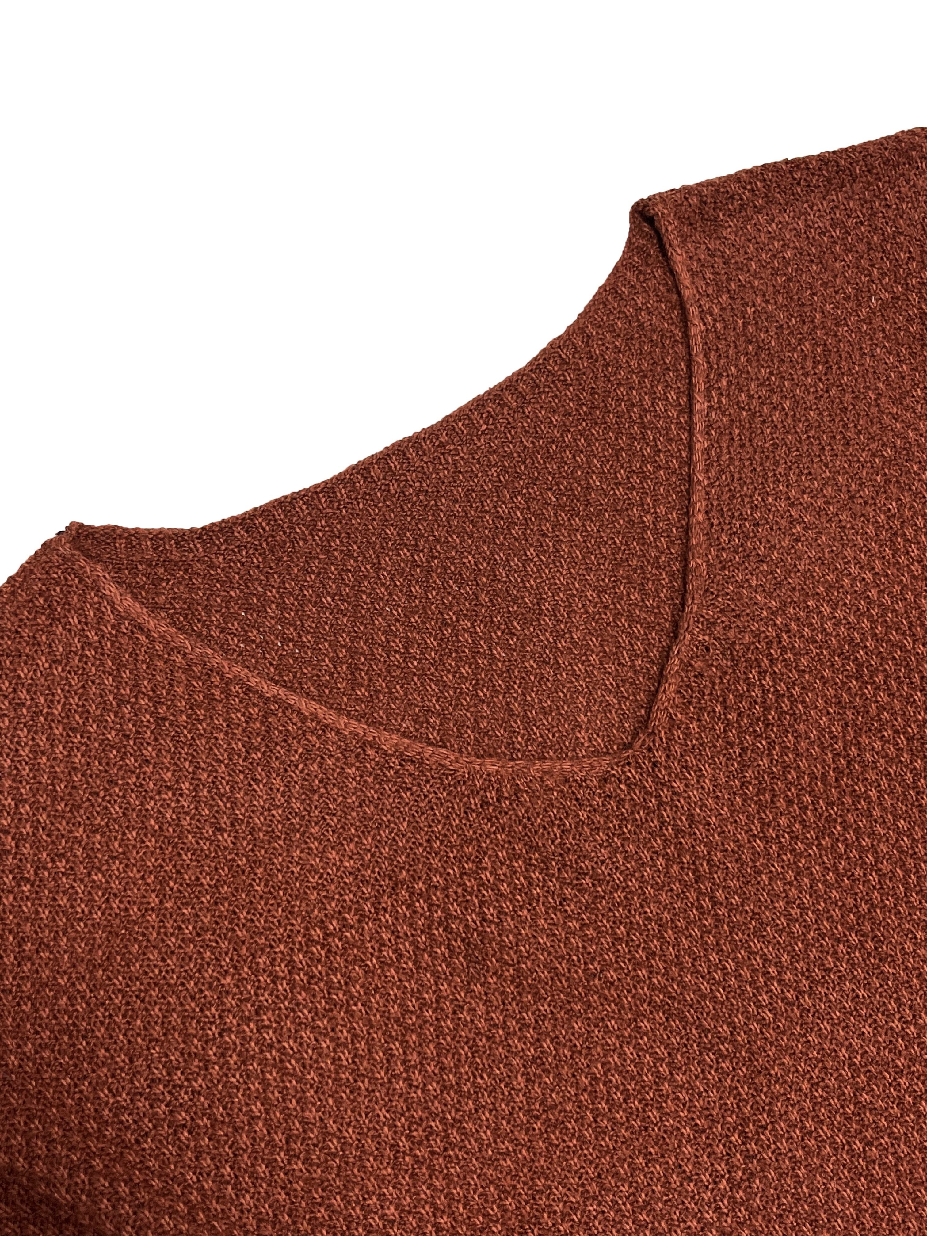 Women's Plus Size Casual Ribbed V-Neck Sweater with Side Split