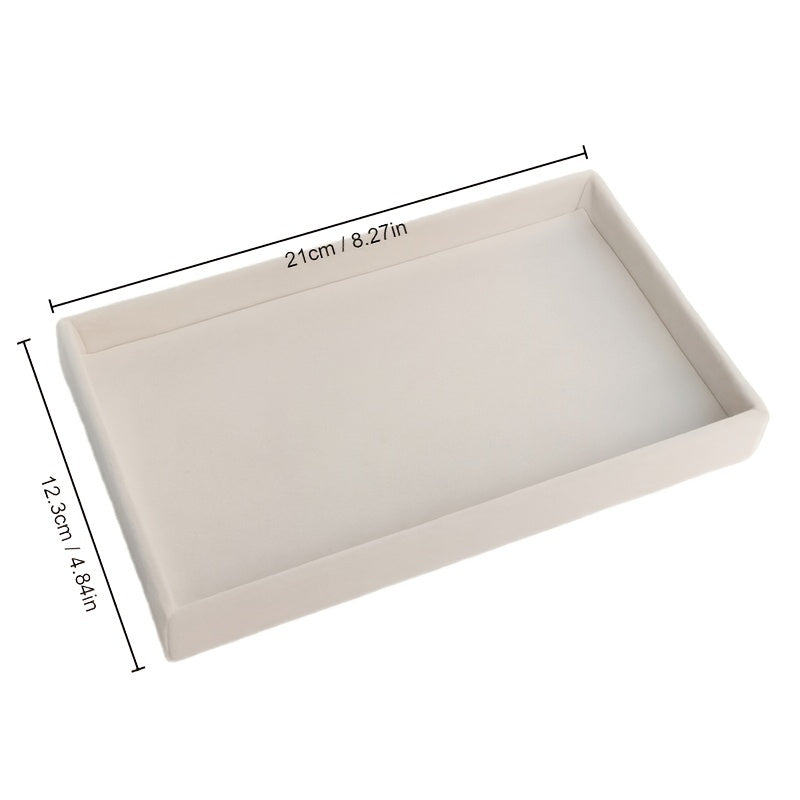 Organizador de exhibición de joyas para escritorio con bandejas y compartimentos