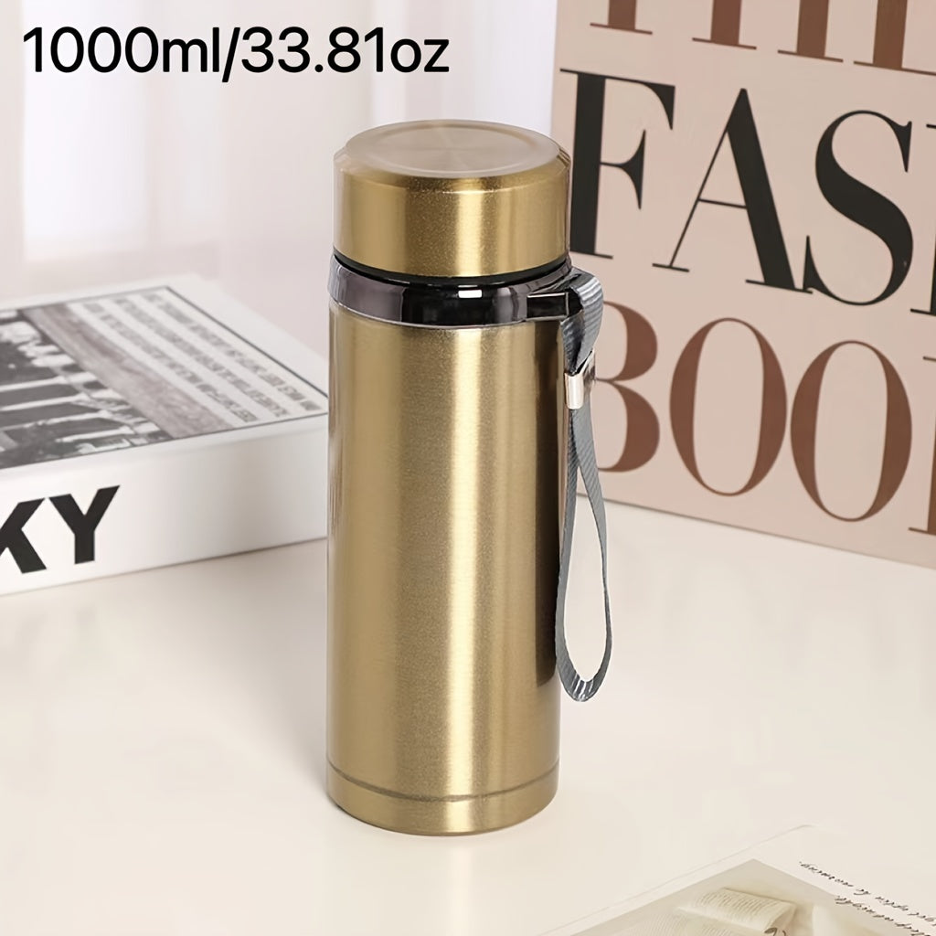 Men's Stainless Steel Travel Mug with Tea Strainer Large Capacity Wholesale