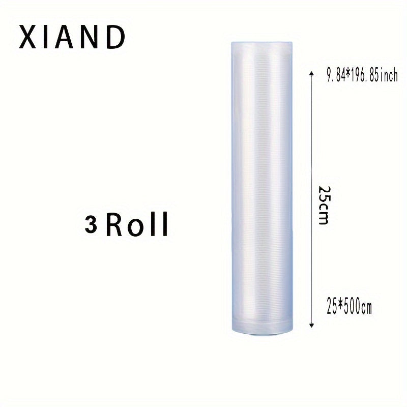 Pack of 3 Food Storage Bags Leakproof Plastic for Vegetables and Fruits