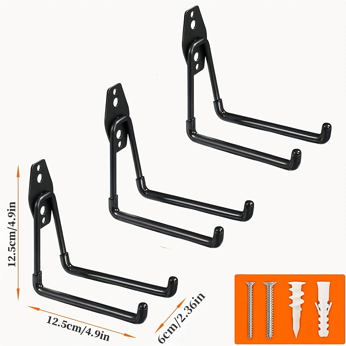 Ganchos de almacenamiento para garaje de uso pesado para herramientas, escaleras, bicicletas, organización interior y exterior