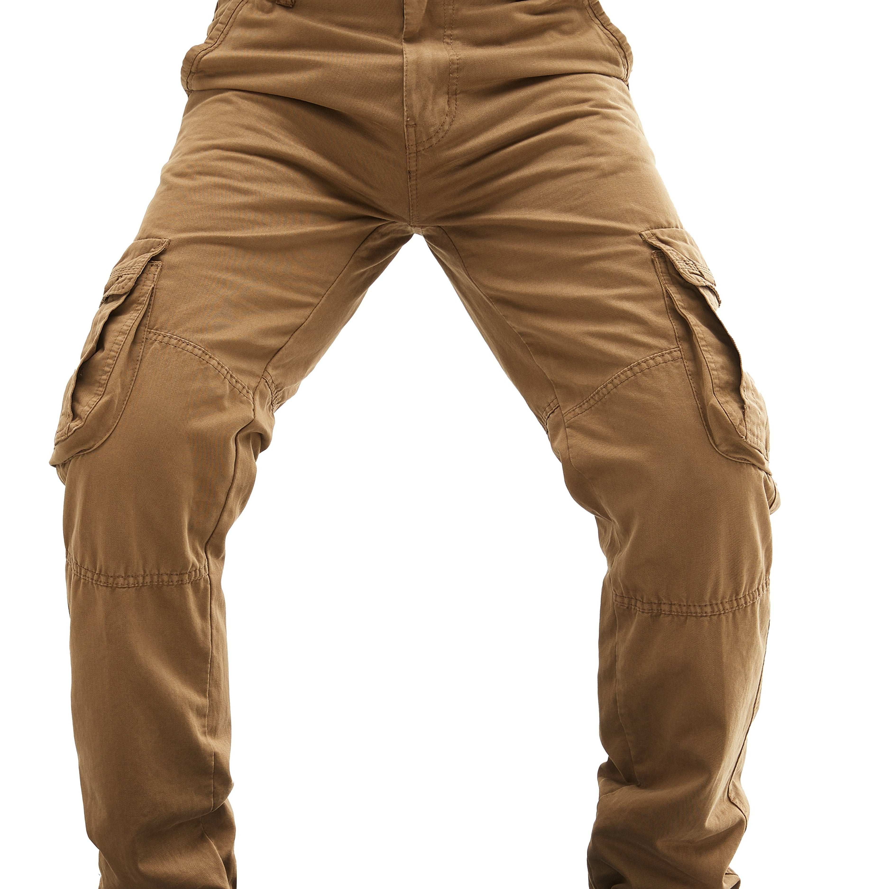 Men's Cotton Cargo Pants with Multiple Pockets Streetwear Style for Spring Autumn