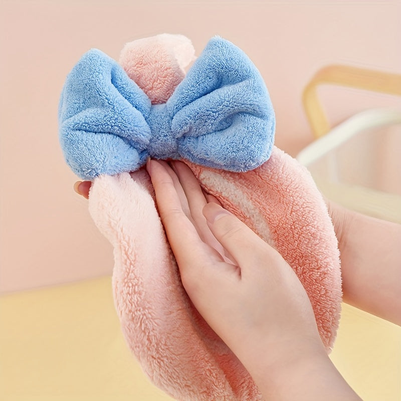 Absorbent Kitchen and Bathroom Wipes Ultra-Soft Coral Fleece Hanging Towel with Lollipop Design
