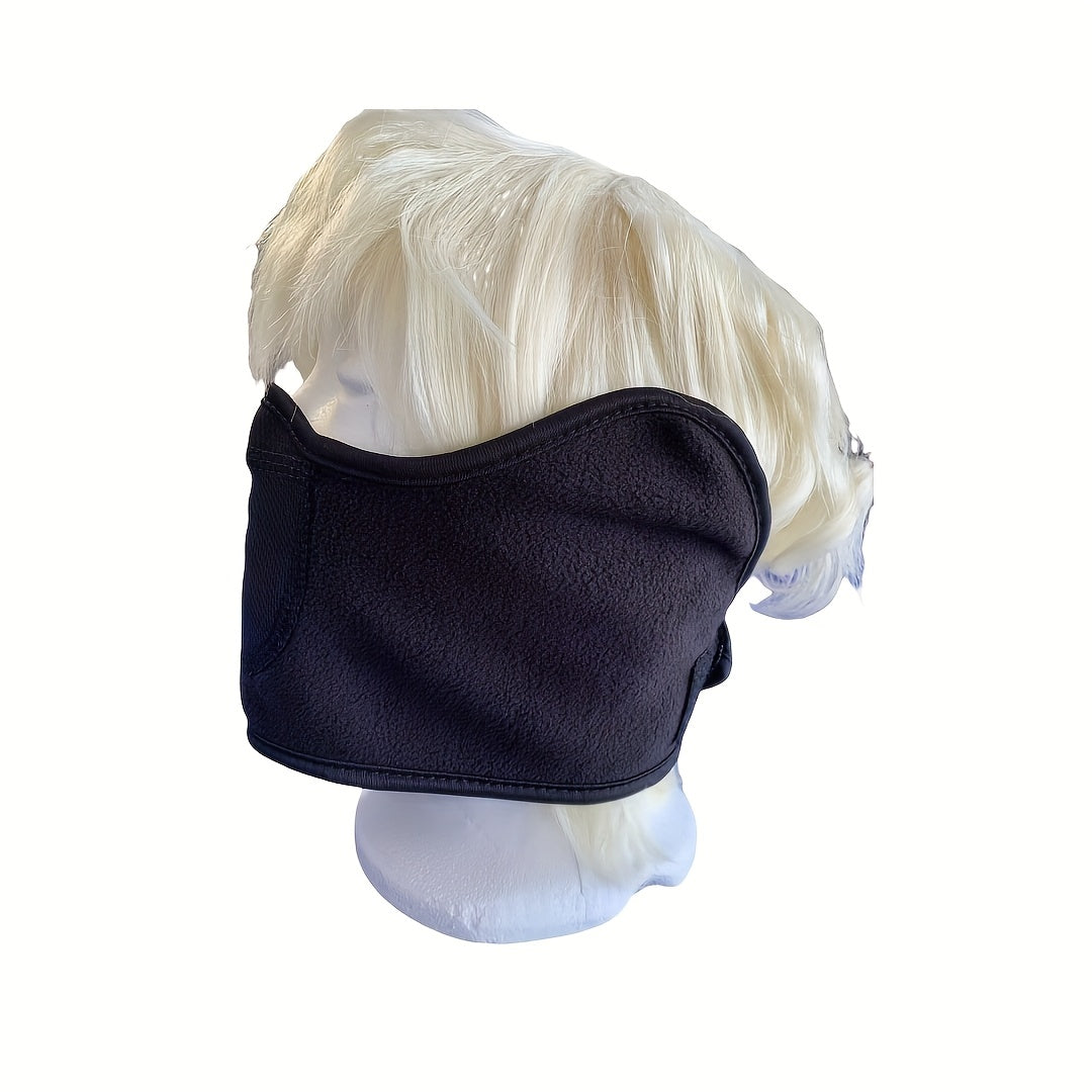 Máscara facial de invierno para hombres transpirable ajustable de poliéster para deportes al aire libre correr