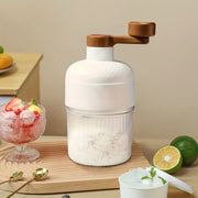 Trituradora de hielo manual portátil para cubitos de hielo y granizados de fruta, no necesita electricidad, para uso en casa y al aire libre
