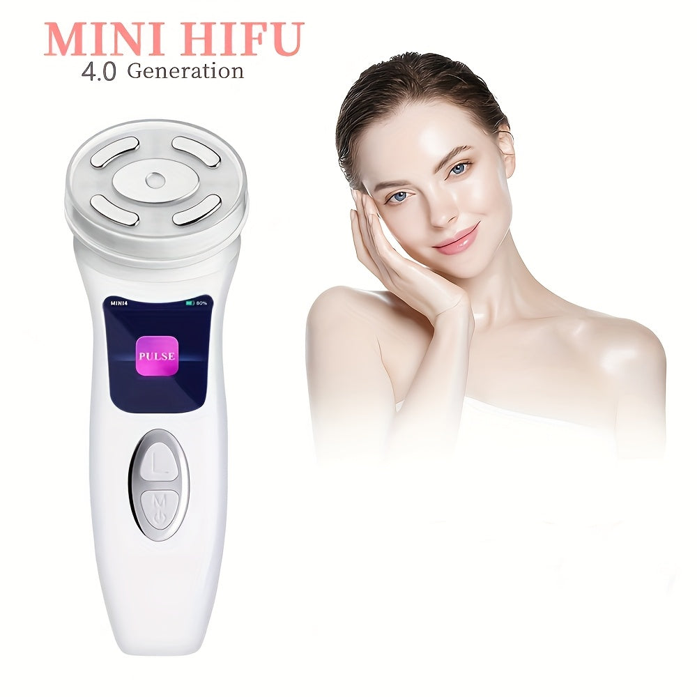 Mini HIFU Facial and Eye Massager for At-Home Skincare and Spa Treatments