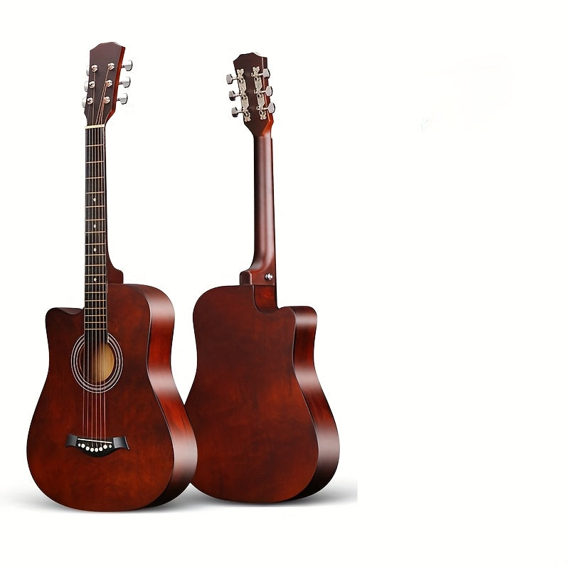 Ko'p ranglarda mashq qilish uchun 38 dyuymli yog'och xalq gitarasi