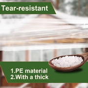 Transparent Waterproof Tarp with Eyelets and Drawstring Closure for Outdoor Use