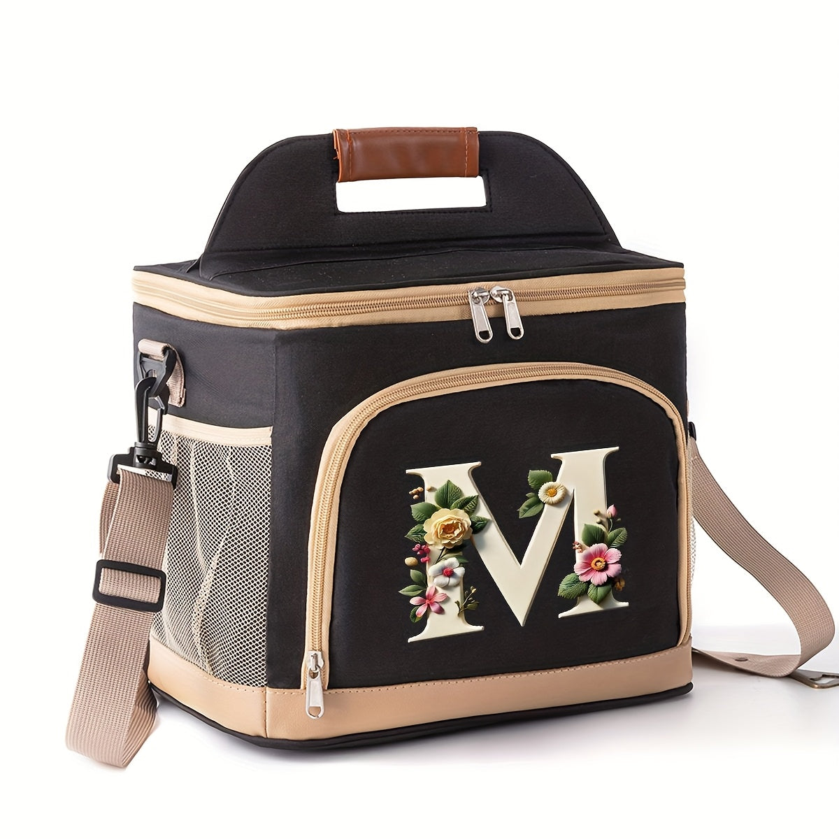 Insulated Lunch Bag Leak-Proof Tote with Adjustable Shoulder Strap for Outdoor Use