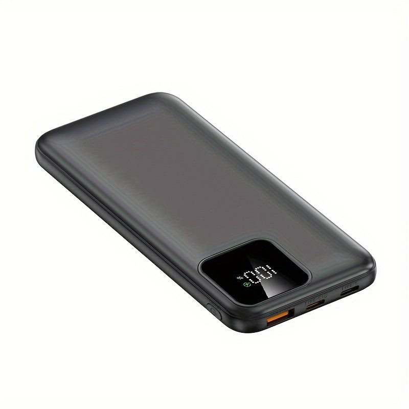 10000mAh Power Bank with 22.5W Fast Charging Dual USB Output LED Display Compact Portable