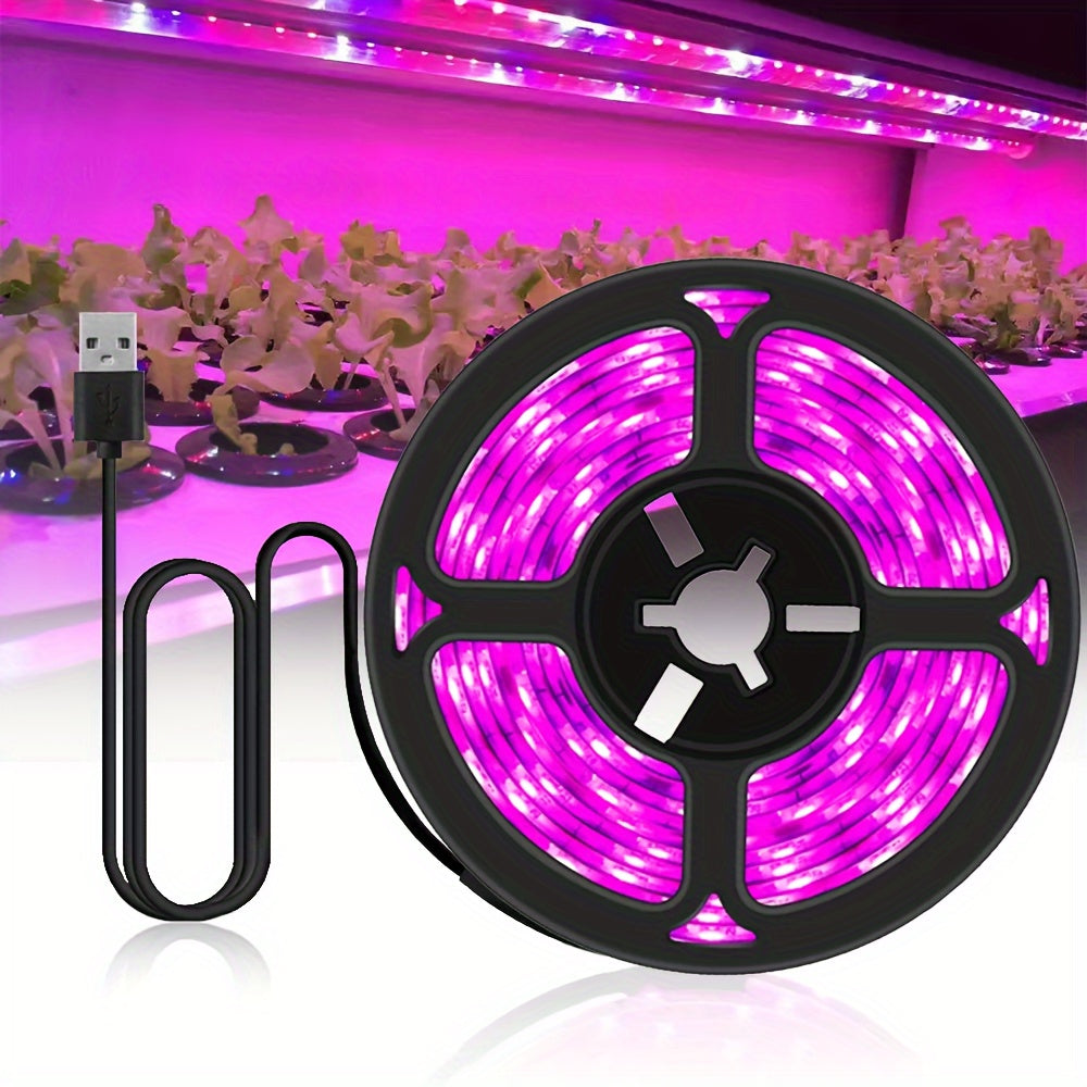 USB Powered LED Grow Light Strip 2m 5m Full Spectrum Indoor Plant Greenhouse