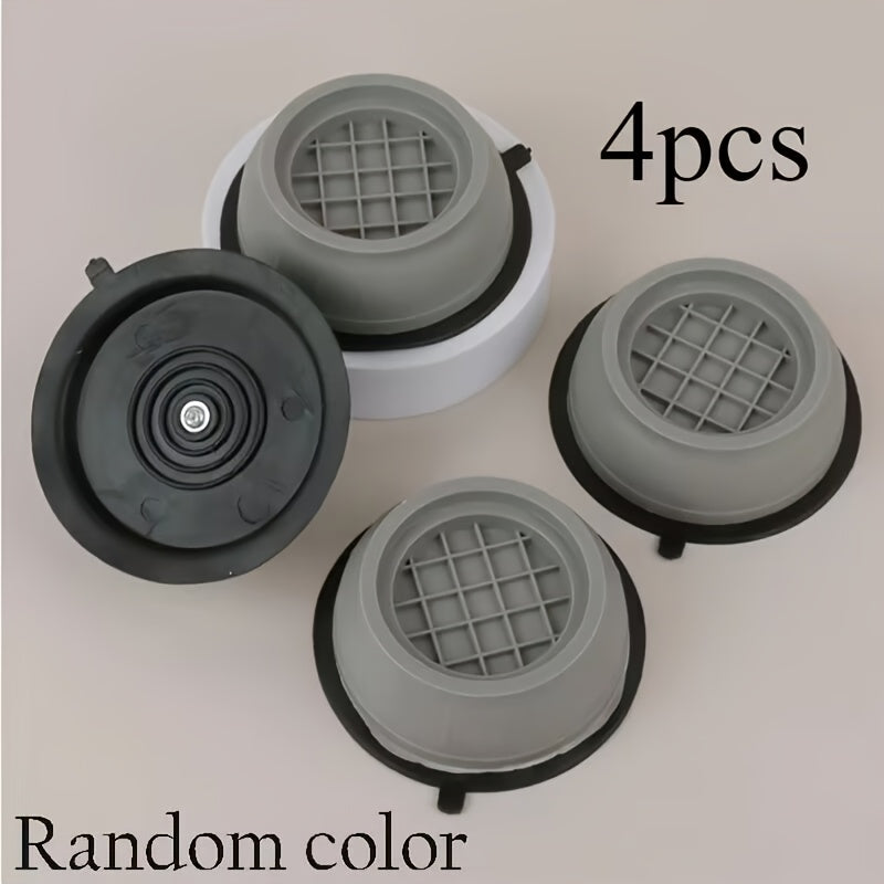 4 ta to'plamli mustahkam plastik mebel oyoqlari - muzlatgichlar va kir yuvish apparatlari uchun ko'p rangli anti-vibratsiya padlari. Balandlikni oshirish, sirpanmas, zarbani yutuvchi, shovqinni kamaytiruvchi va namlikka chidamli asos bilan tuzilgan.