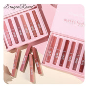 Set de 6 brillos labiales para mujer, color piel nude, de larga duración, a prueba de agua